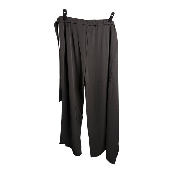 Halara‎ High Waisted Tie Side Wide Leg Work Pants in Black XL NWT - Picture 10 of 13